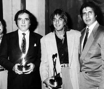 Feroz Khan with Sanjay Dutt and Amitabh Bachchan 1