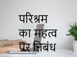परिश्रम का महत्व पर निबंध | Hard Work Essay in Hindi